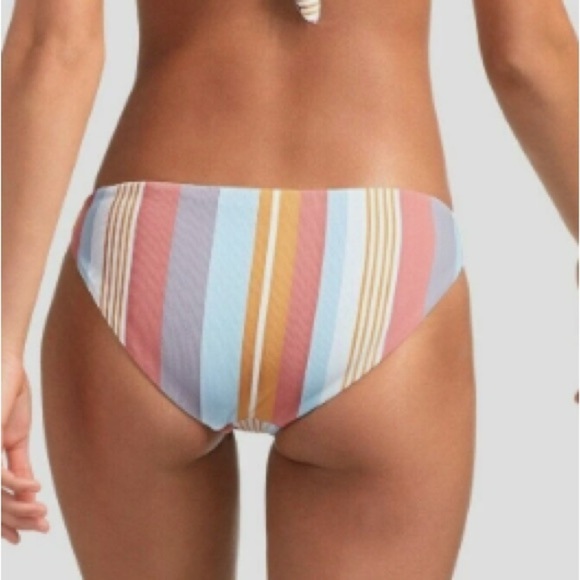 Vitamin A Luciana Verano Stripe Reversible Swim Bottom 12 NWT - Picture 1 of 12